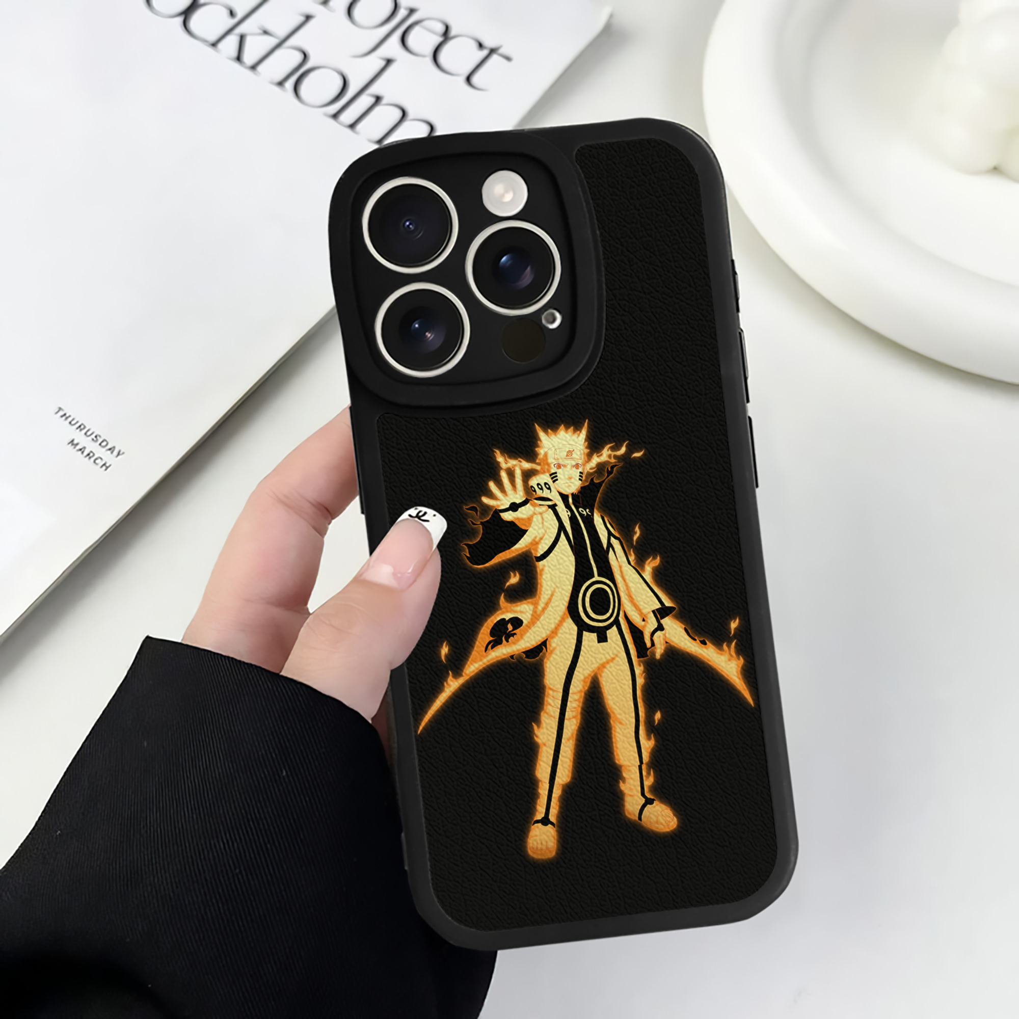 （画像用） NARUTO -ナルト- うずまき ナルト Uzumaki Naruto 【iPhone 16シリーズ対応】シリコンスマホケース（レザー調） 材質：シリコン